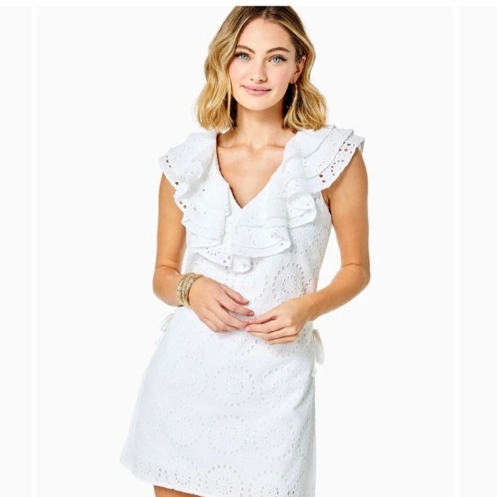 Lilly Pulitzer  Emiline Eyelet Romper White